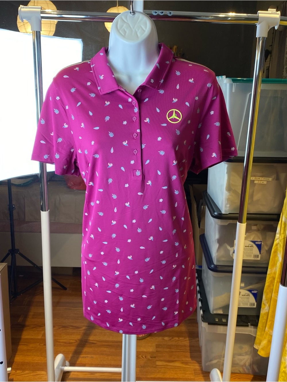 Mercedes-Benz Puma Fuchsia Golf Polo XS